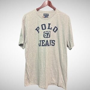 Polo Ralph Lauren Shirt Mens XL Gray Short Sleeve Crew Neck Pre Owned T Jean co